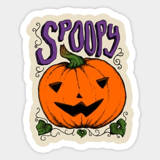 Spoopy Pumpkin Halloween T Sticker